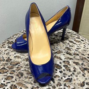Liz Claiborne Peep toe blue pumps Size 7.5M